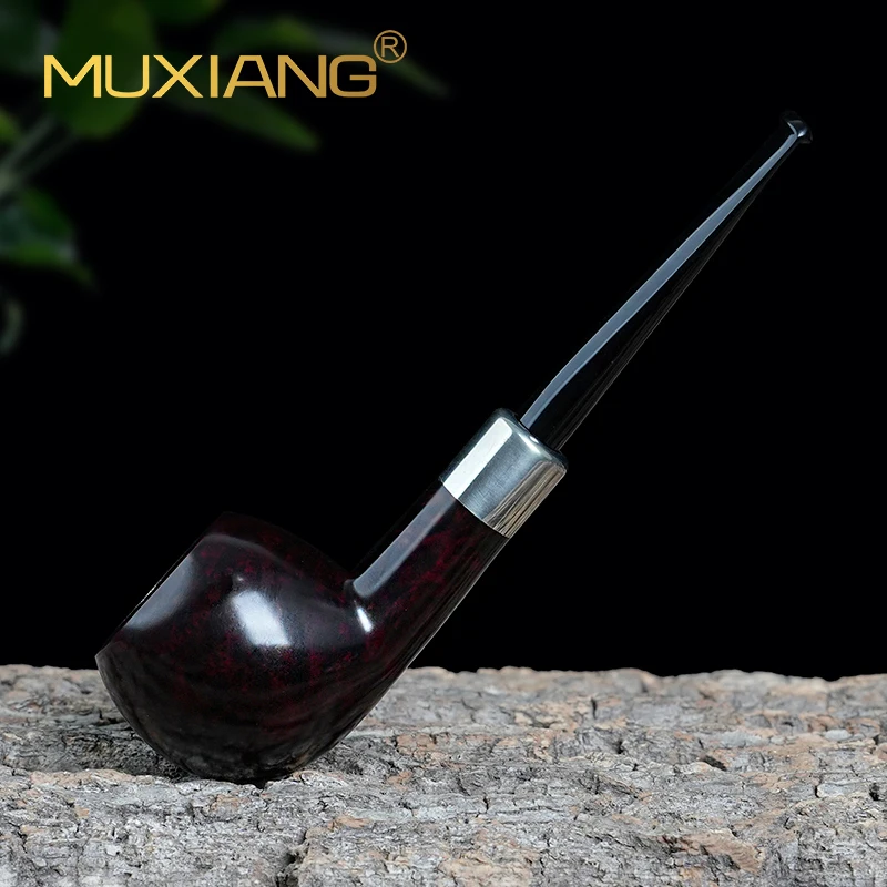 3mm Briarholzpfeife mit dekorativem Silberring 3mm Briarholzpfeife mit dekorativem Silberring