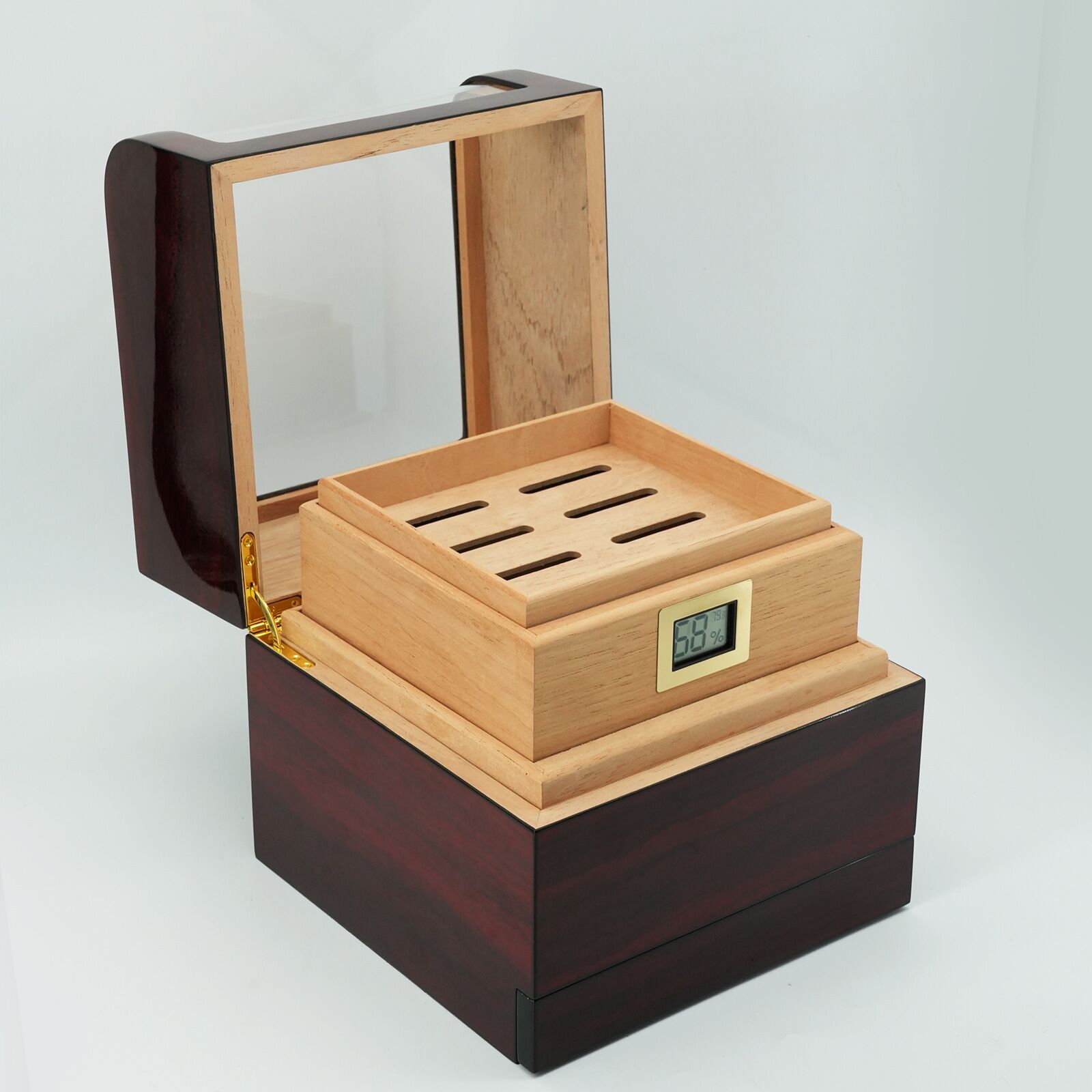 Großer Zigarrenschrank aus Zedernholz zur Präsentation